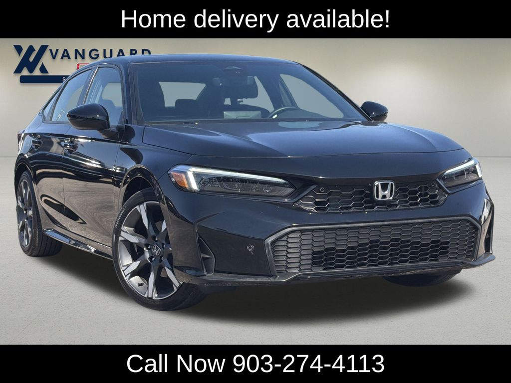 Black 2026 Honda Civic Hybrid Sedan Front-Wheel Drive Continuously Variable Transmission