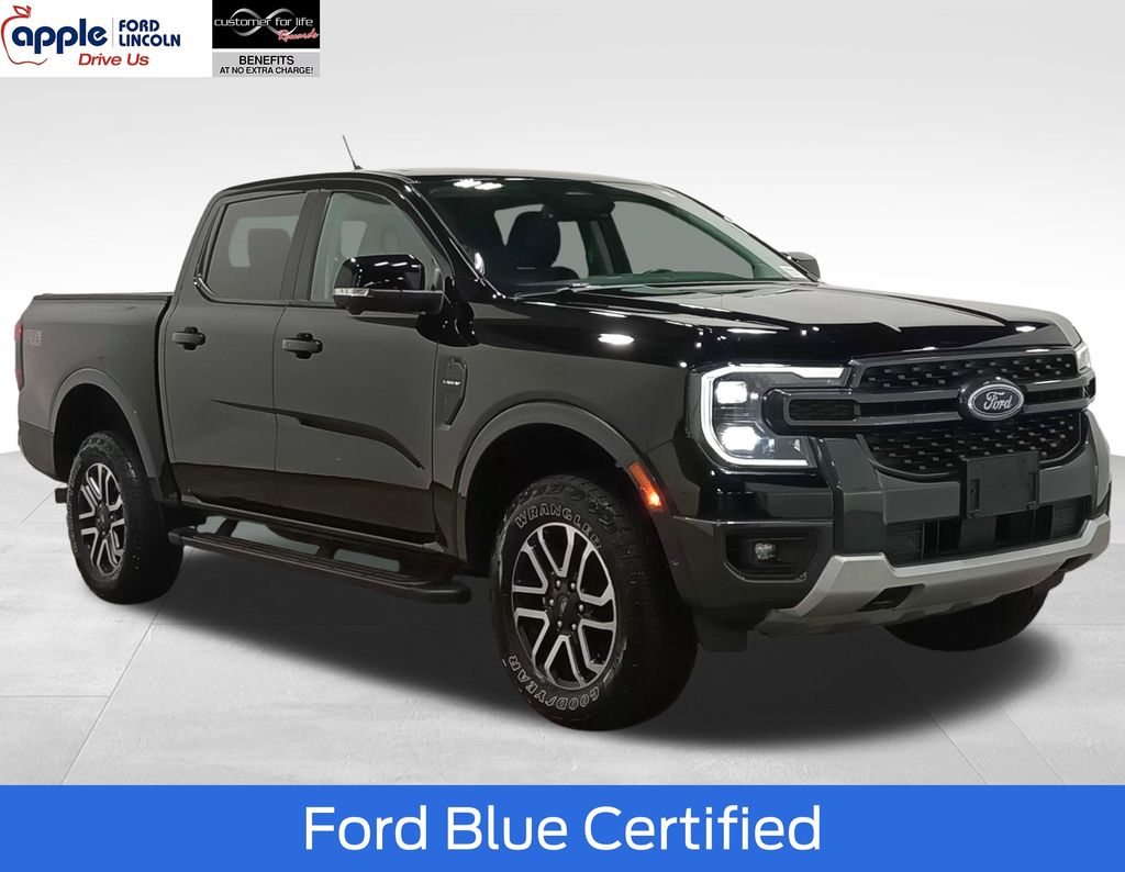 Shadow Black 2024 Ford Ranger Pickup Truck Four-Wheel Drive Automatic