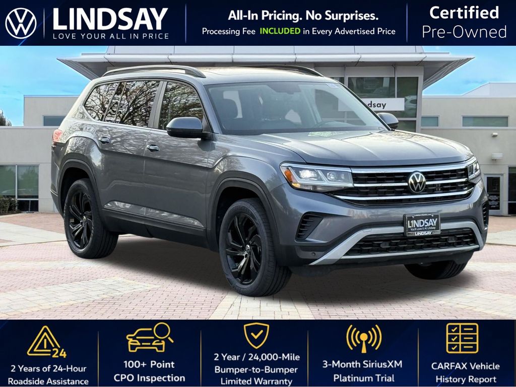 Platinum Gray Metallic 2022 Volkswagen Atlas V6 SE 4Motion with Technology SUV / Crossover All-Wheel Drive 8-Speed Automatic