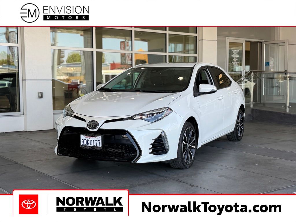 White (Blizzard Pearl) 2018 Toyota Corolla XSE Sedan Front-Wheel Drive Continuously Variable Transmission
