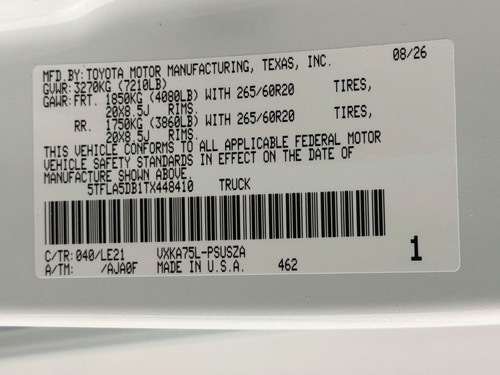 New 2026 Toyota Tundra Truck