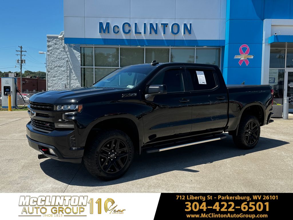 Black 2021 Chevrolet Silverado 1500 Pickup Truck Four-Wheel Drive Automatic