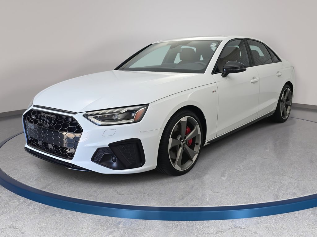Glacier White 2023 Audi A4 quattro Prestige S Line 45 TFSI AWD Sedan All-Wheel Drive 7-Speed Automatic