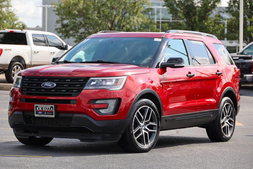 Ruby Red Metallic Tinted Clearcoat 2017 Ford Explorer SUV / Crossover All-Wheel Drive 6-Speed Automatic