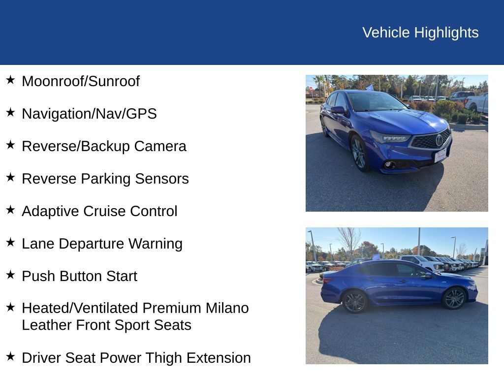 2018 Acura TLX Tech & A-Spec Pkgs