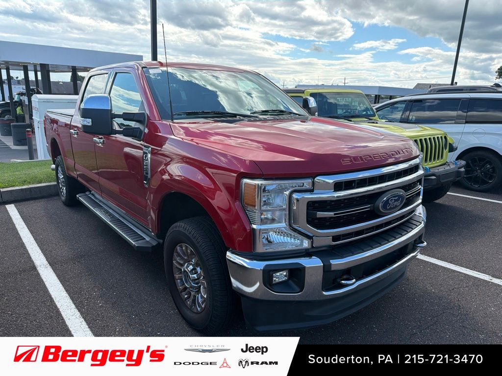 Red Metallic 2021 Ford F-250 Super Duty Pickup Truck Four-Wheel Drive Automatic