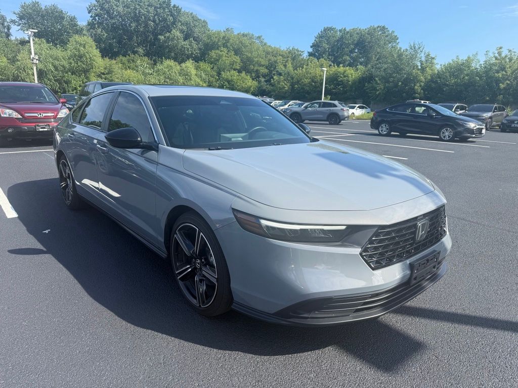 Gray 2024 Honda Accord Hybrid Sedan Front-Wheel Drive Continuously Variable Transmission