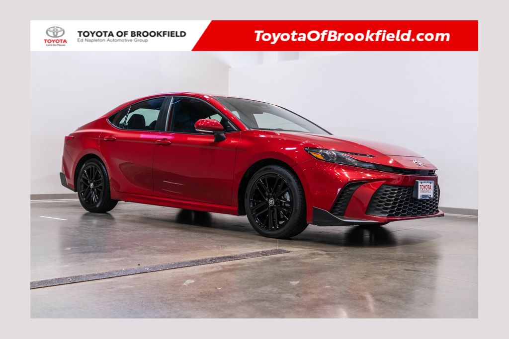 Red 2025 Toyota Camry Sedan Front-Wheel Drive Continuously Variable Transmission