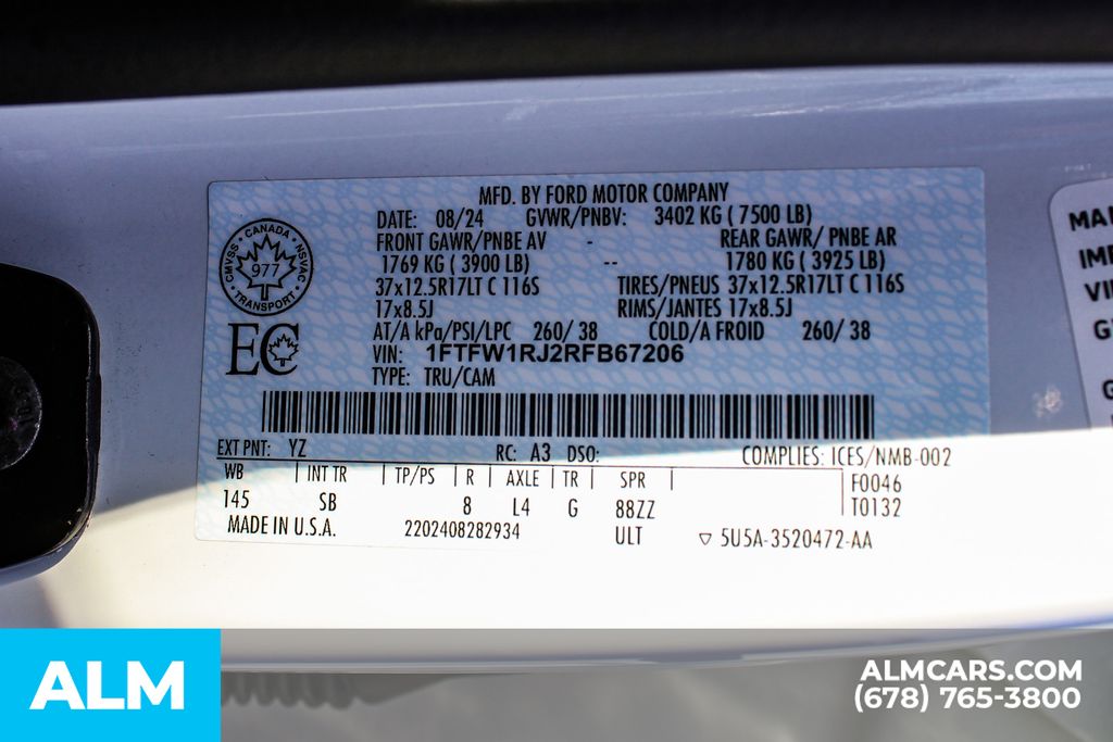 Used 2024 White Ford Raptor image 43