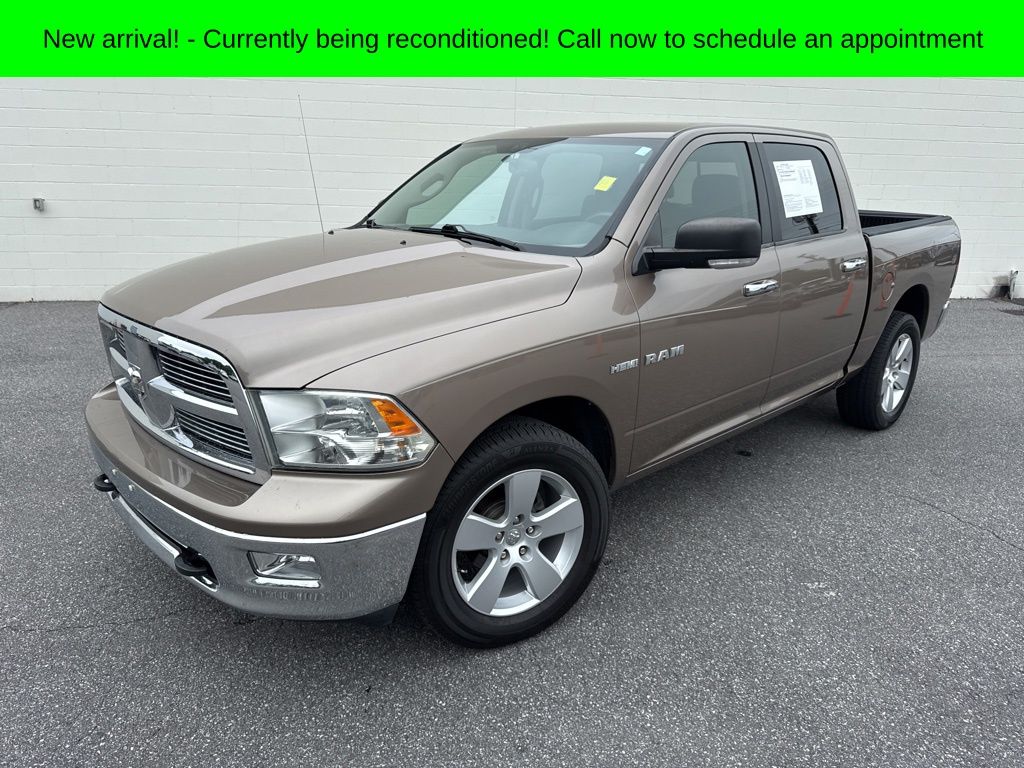 Brown (Tan Pearl) 2010 Dodge RAM 1500 SLT Crew Cab 4WD Pickup Truck Four-Wheel Drive 5-Speed Automatic