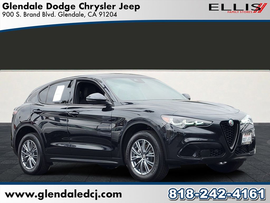 Vulcano Black Metallic 2024 Alfa Romeo Stelvio Sprint RWD SUV / Crossover Rear-Wheel Drive 8-Speed Automatic