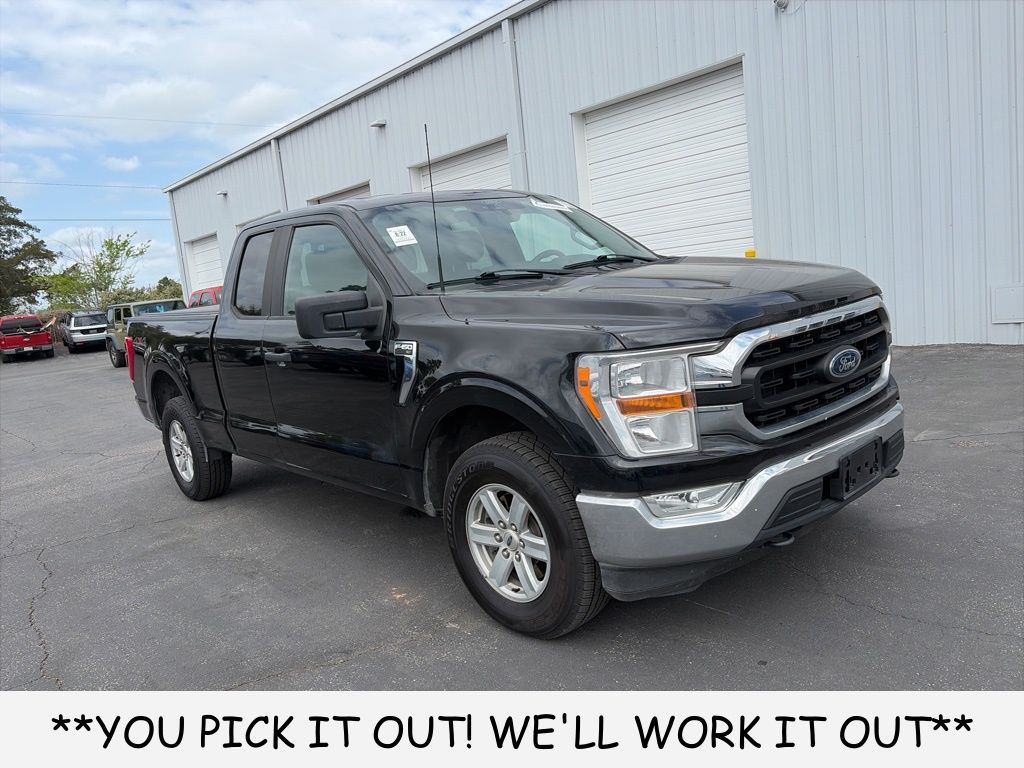 Black Metallic 2021 Ford F-150 XLT SuperCab 4WD Pickup Truck Four-Wheel Drive Automatic