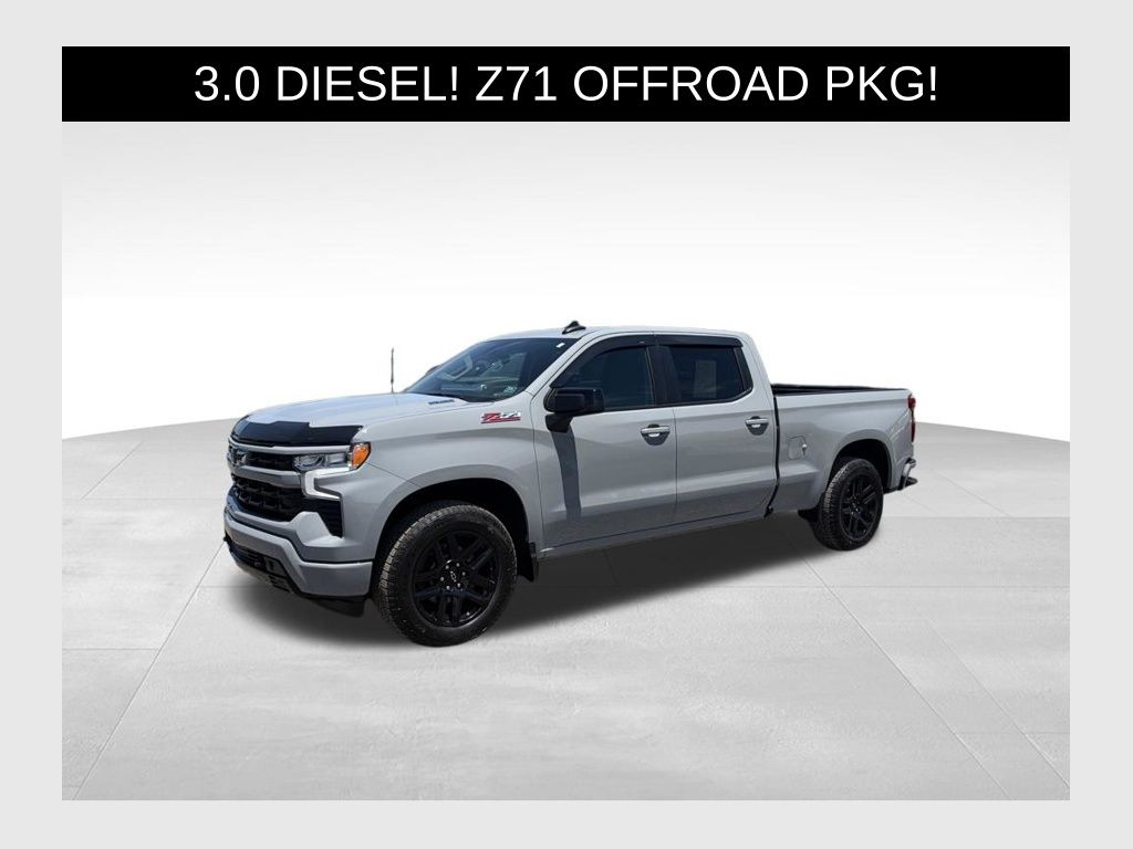 Slate Gray Metallic 2024 Chevrolet Silverado 1500 RST Crew Cab 4WD Pickup Truck Four-Wheel Drive Automatic