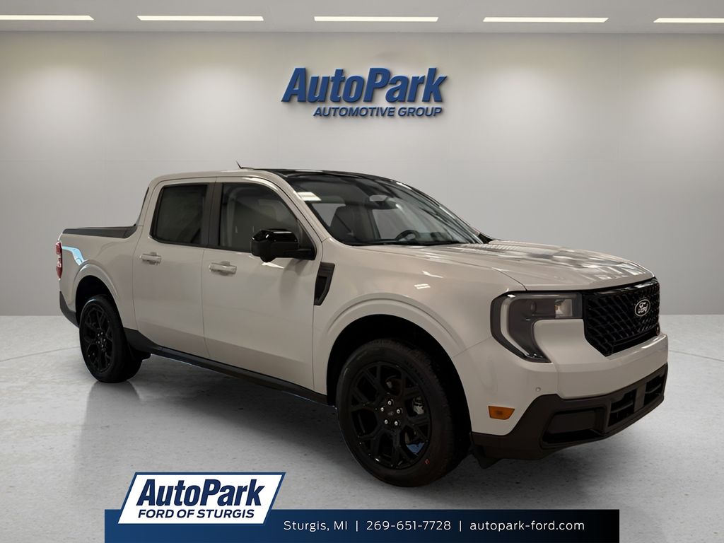 Space White Metallic 2026 Ford Maverick Lariat SuperCrew AWD Pickup Truck All-Wheel Drive Continuously Variable Transmission
