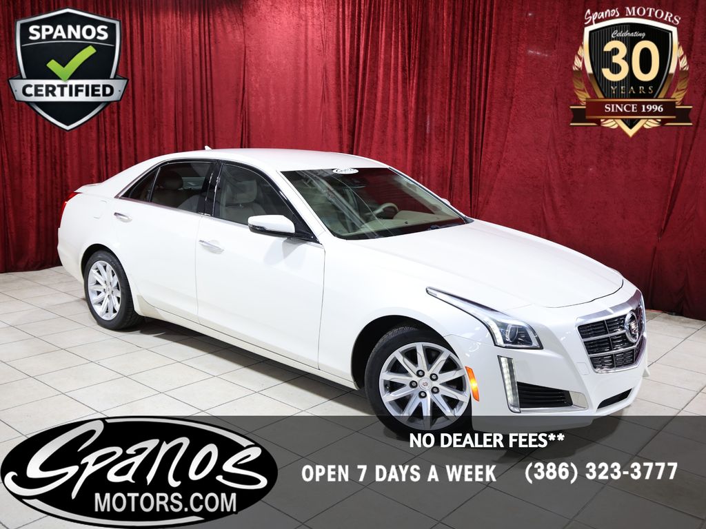 White Diamond Clearcoat 2014 Cadillac CTS Sedan Rear-Wheel Drive 6-Speed Automatic