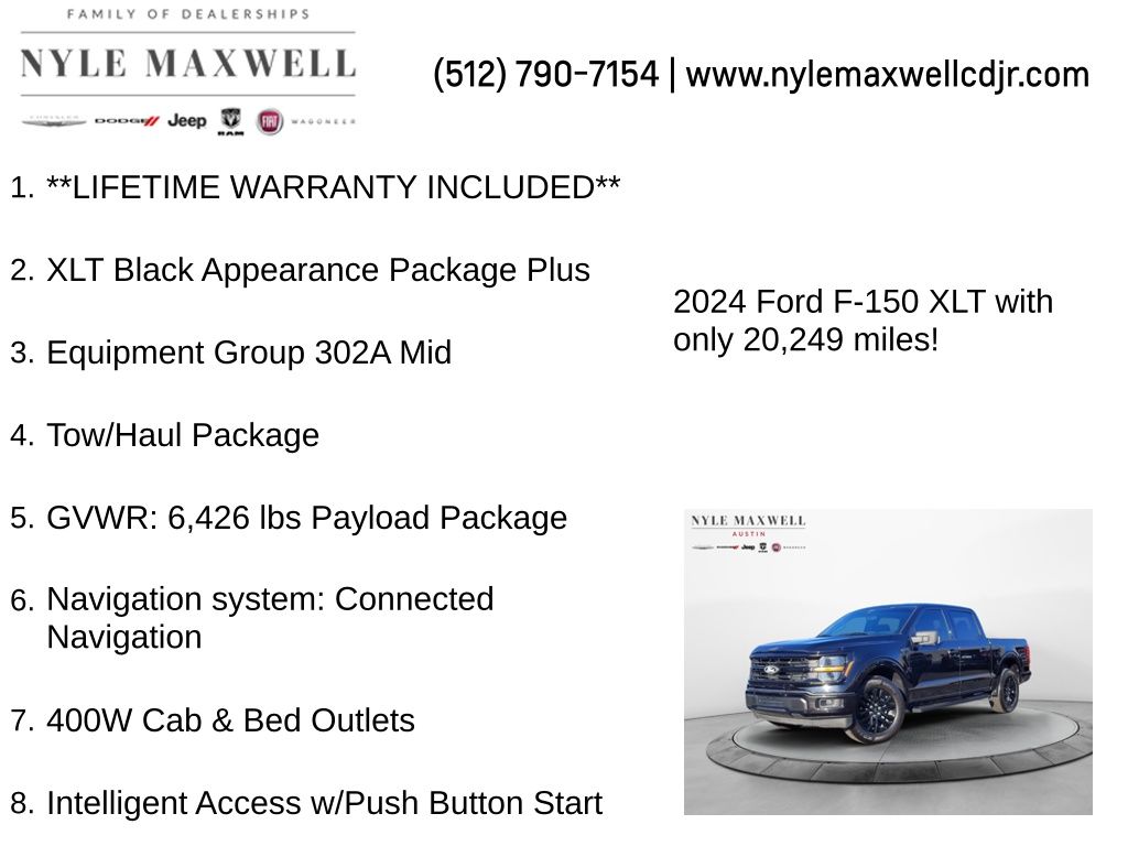 Used Car 2024 Ford F-150  Xlt For Sale Under $50,000 In Austin, Texas