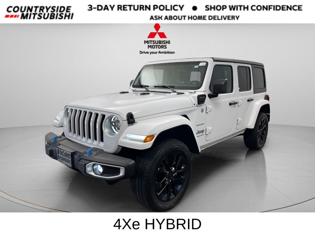 Bright White Clearcoat 2023 Jeep Wrangler 4xe Sahara 4WD SUV / Crossover Four-Wheel Drive 8-Speed Automatic