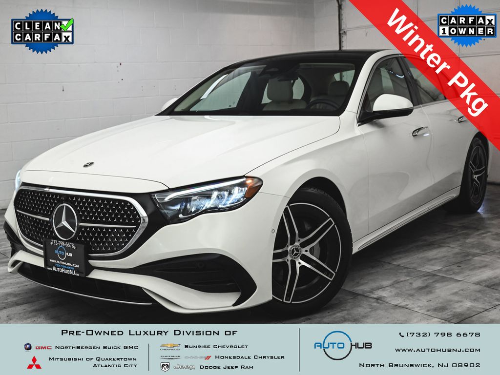 Polar White 2025 Mercedes-Benz E-Class Sedan All-Wheel Drive 9-Speed Automatic