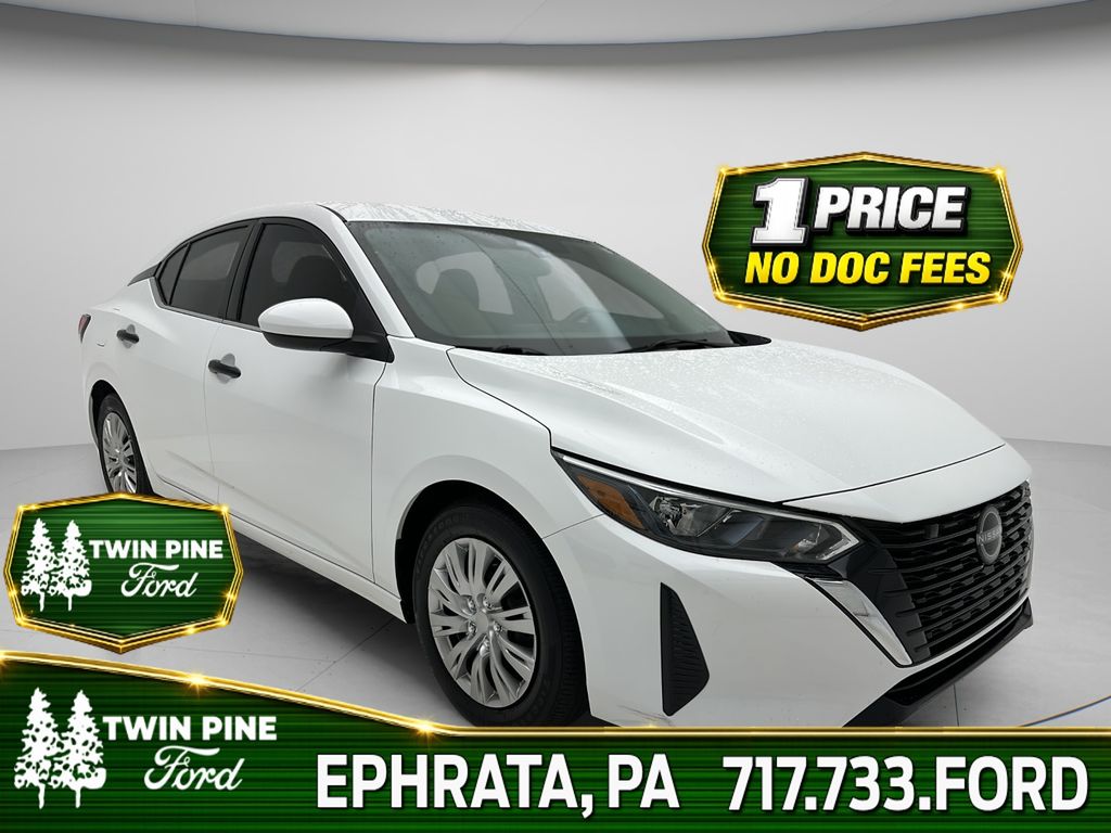 White (Fresh Powder) 2024 Nissan Sentra Sedan Front-Wheel Drive Continuously Variable Transmission
