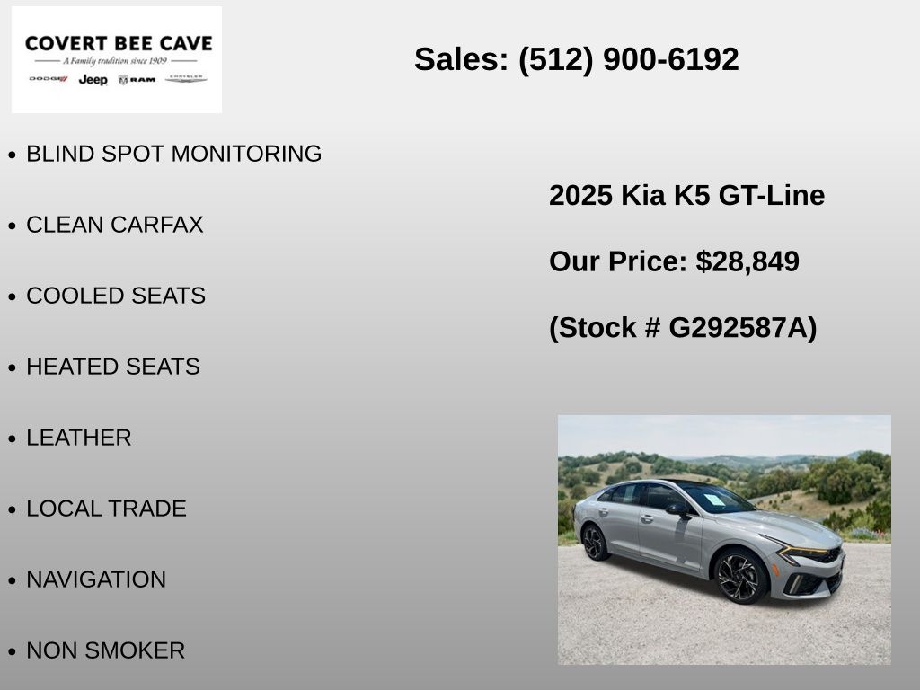 Used Car 2025 Kia K5  Gt-line For Sale Under $30,000 In Austin, Texas