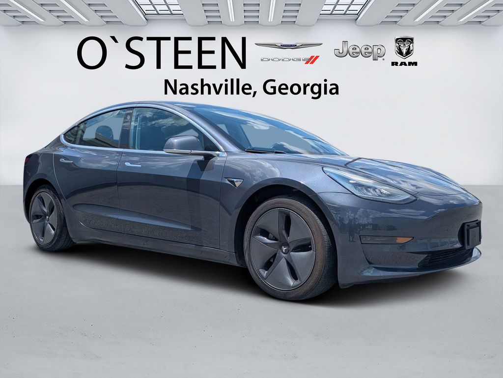 Gray 2020 Tesla Model 3 Sedan Rear-Wheel Drive 1-Speed Automatic