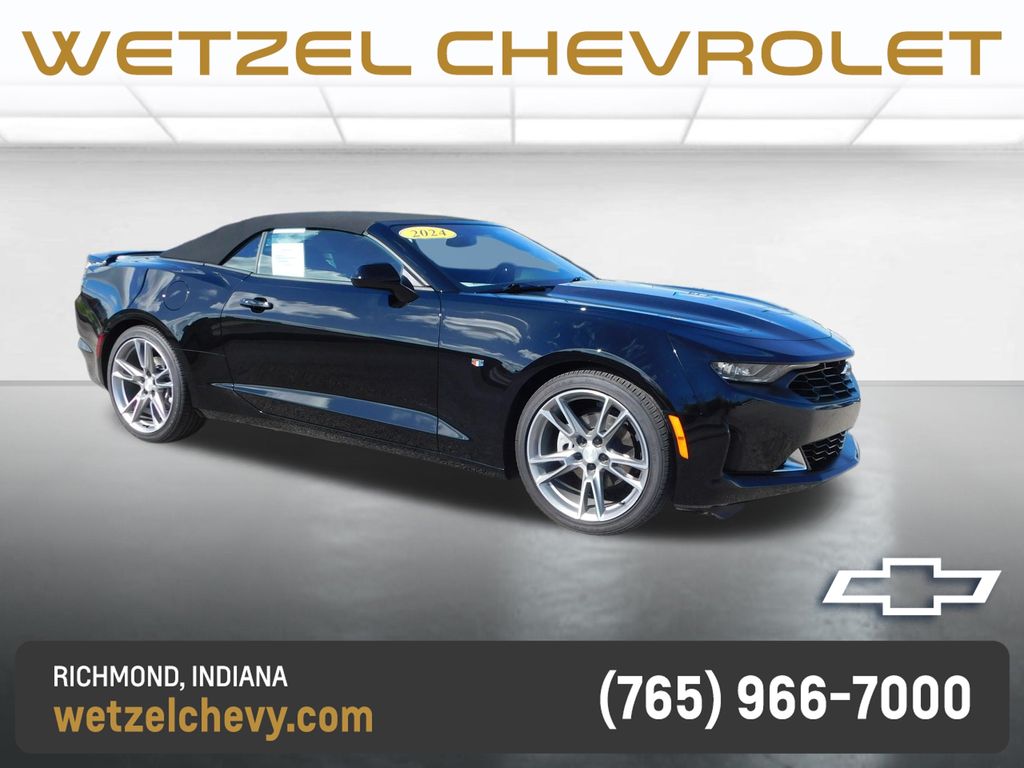 Black 2024 Chevrolet Camaro 1LT Convertible RWD Convertible Rear-Wheel Drive Automatic