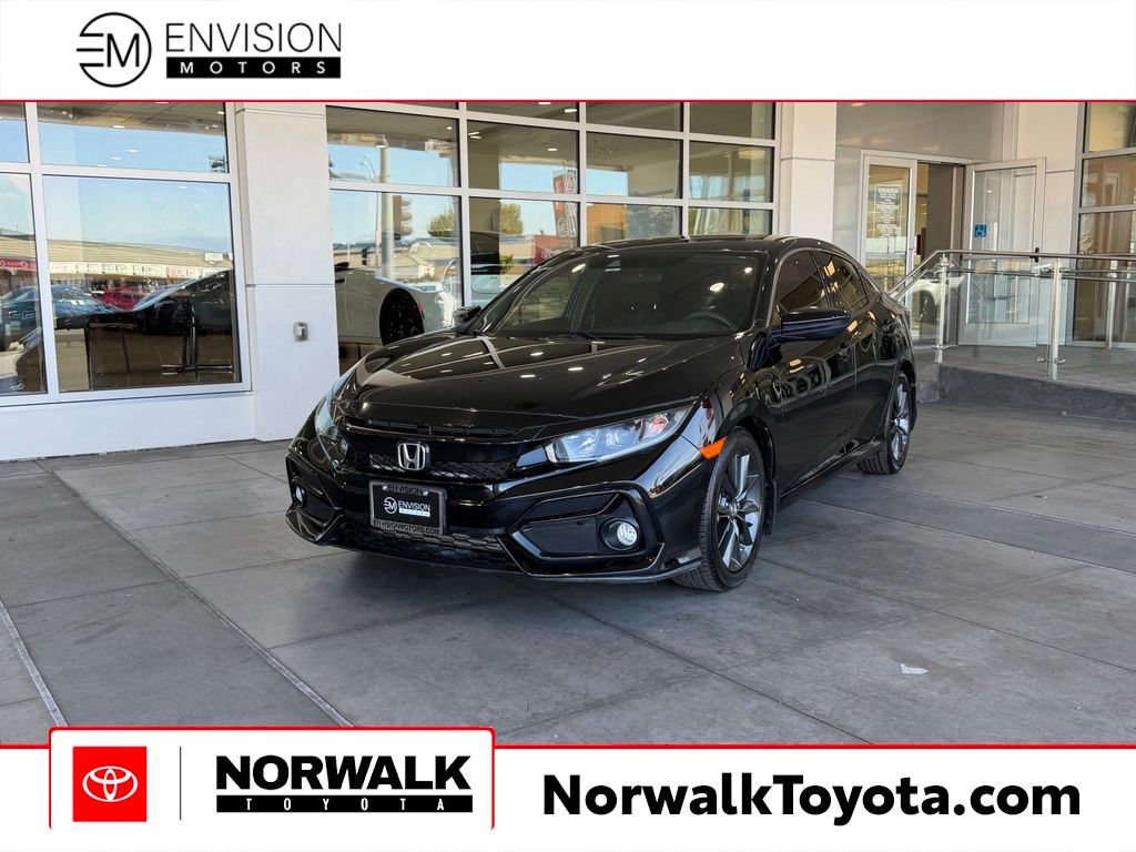 Crystal Black Pearl 2021 Honda Civic Hatchback EX FWD Hatchback Front-Wheel Drive Continuously Variable Transmission