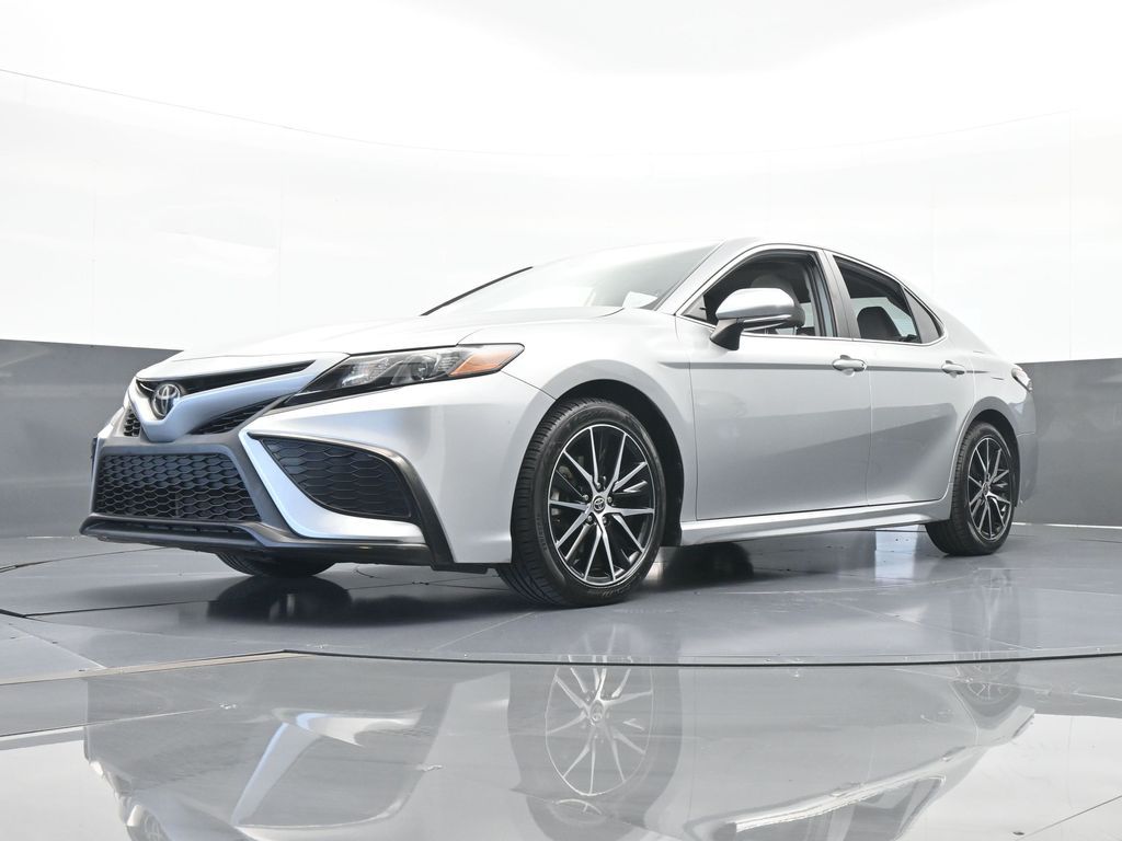 Used 2021 Celestial Silver Metallic Toyota SE image 52