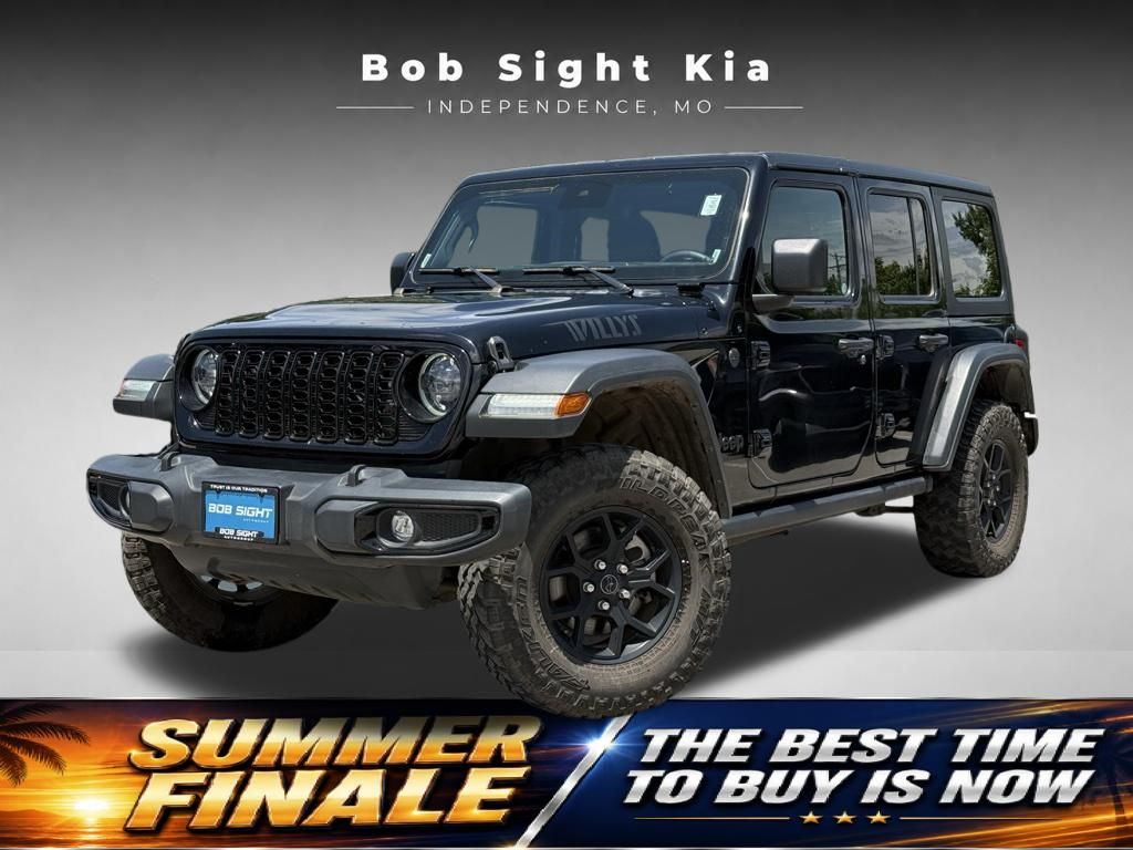 Black Clearcoat 2024 Jeep Wrangler SUV / Crossover Four-Wheel Drive 8-Speed Automatic