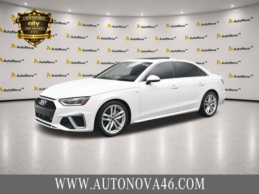 White 2022 Audi A4 Sedan All-Wheel Drive 7-Speed Dual Clutch
