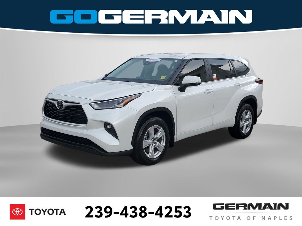 White (Wind Chill Pearl) 2024 Toyota Highlander SUV / Crossover Front-Wheel Drive 8-Speed Automatic