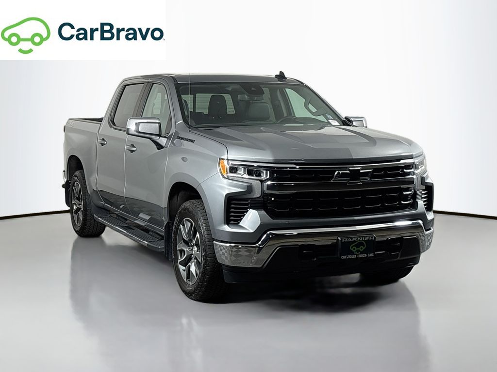 Sterling Gray Metallic 2023 Chevrolet Silverado 1500 LT Crew Cab 4WD Pickup Truck Four-Wheel Drive 8-Speed Automatic