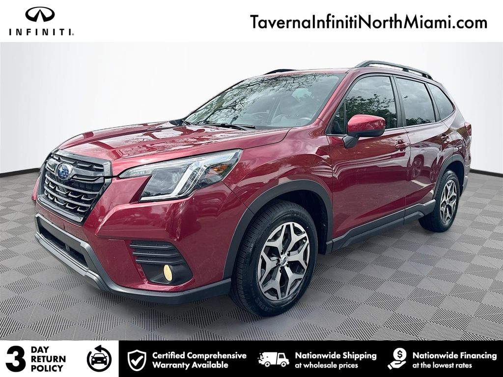 Crimson Red Pearl 2023 Subaru Forester Premium Crossover AWD SUV / Crossover All-Wheel Drive Continuously Variable Transmission