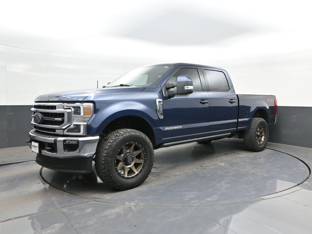 Blue 2020 Ford F-250 Super Duty Pickup Truck Four-Wheel Drive Automatic