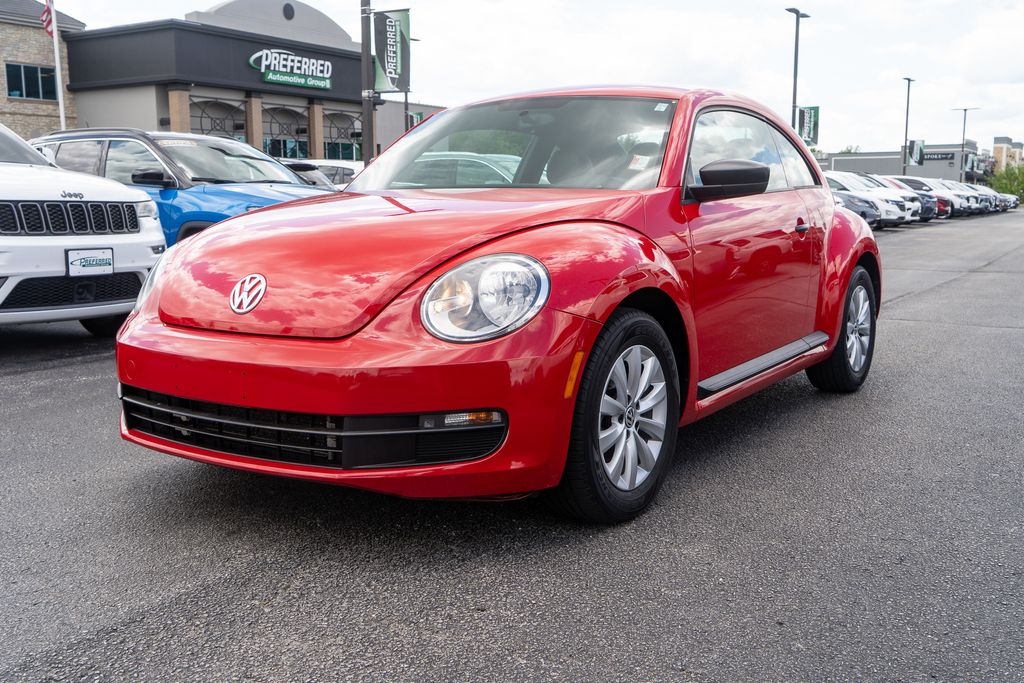 Red 2015 Volkswagen Beetle Hatchback Front-Wheel Drive 6-Speed Automatic