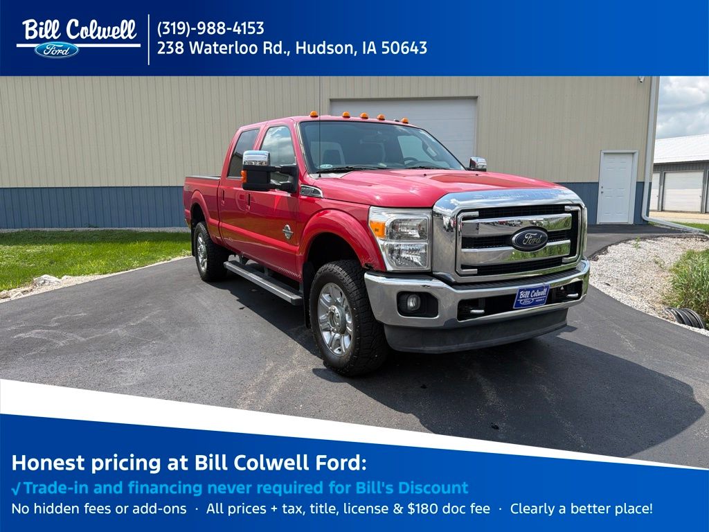 Vermillion Red 2014 Ford F-350 Super Duty Pickup Truck Four-Wheel Drive 6-Speed Automatic Overdrive