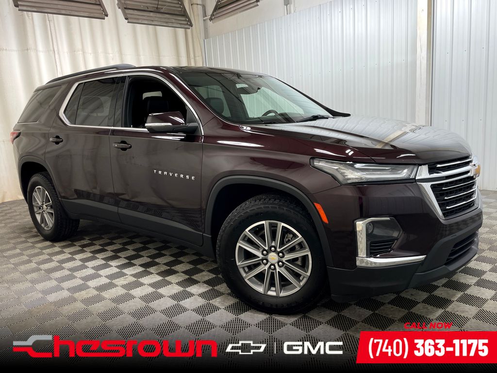 Black Cherry Metallic 2023 Chevrolet Traverse SUV / Crossover Four-Wheel Drive 9-Speed Automatic