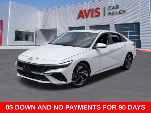Serenity White 2025 Hyundai Elantra SEL Convenience FWD Sedan Front-Wheel Drive Continuously Variable Transmission