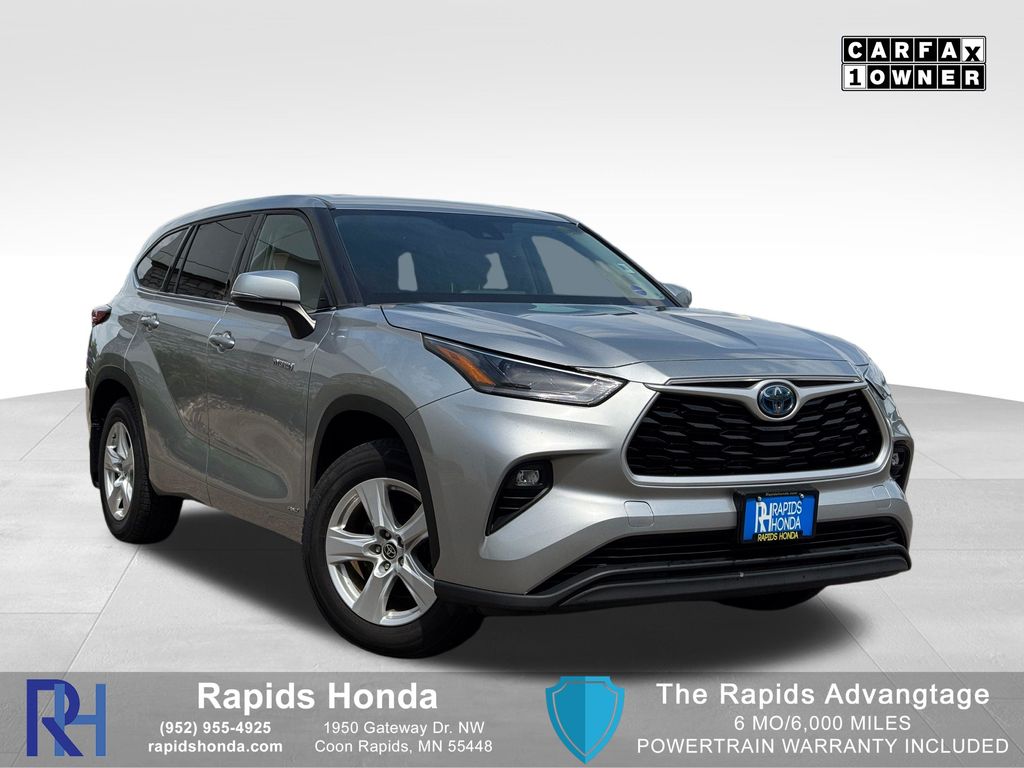 Celestial Silver Metallic 2021 Toyota Highlander Hybrid LE AWD SUV / Crossover All-Wheel Drive Continuously Variable Transmission