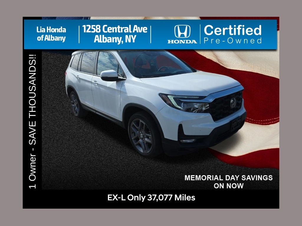 Platinum White Pearl 2023 Honda Passport EX-L AWD SUV / Crossover All-Wheel Drive 9-Speed Automatic
