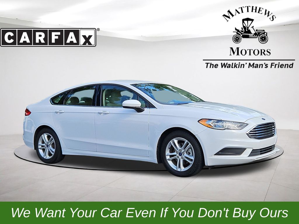 Oxford White 2018 Ford Fusion SE Sedan Front-Wheel Drive 6-Speed Automatic