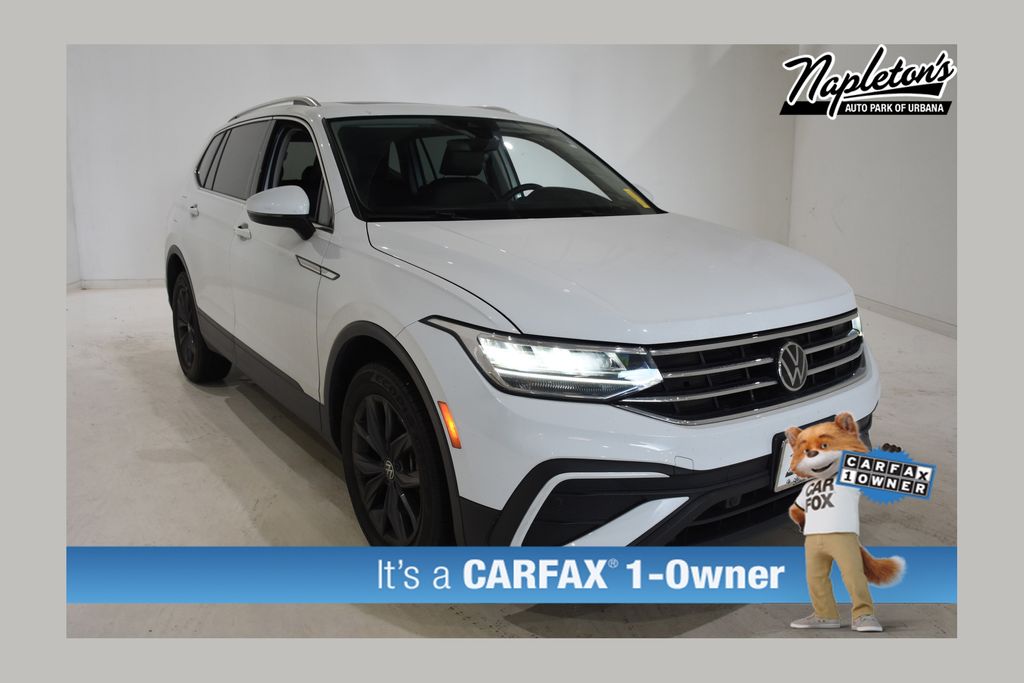 Pure White 2022 Volkswagen Tiguan SUV / Crossover All-Wheel Drive 8-Speed Automatic