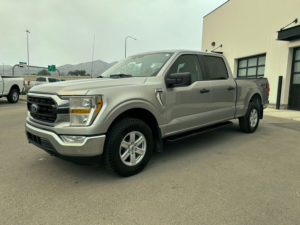 Silver 2021 Ford F-150 Pickup Truck Four-Wheel Drive Automatic