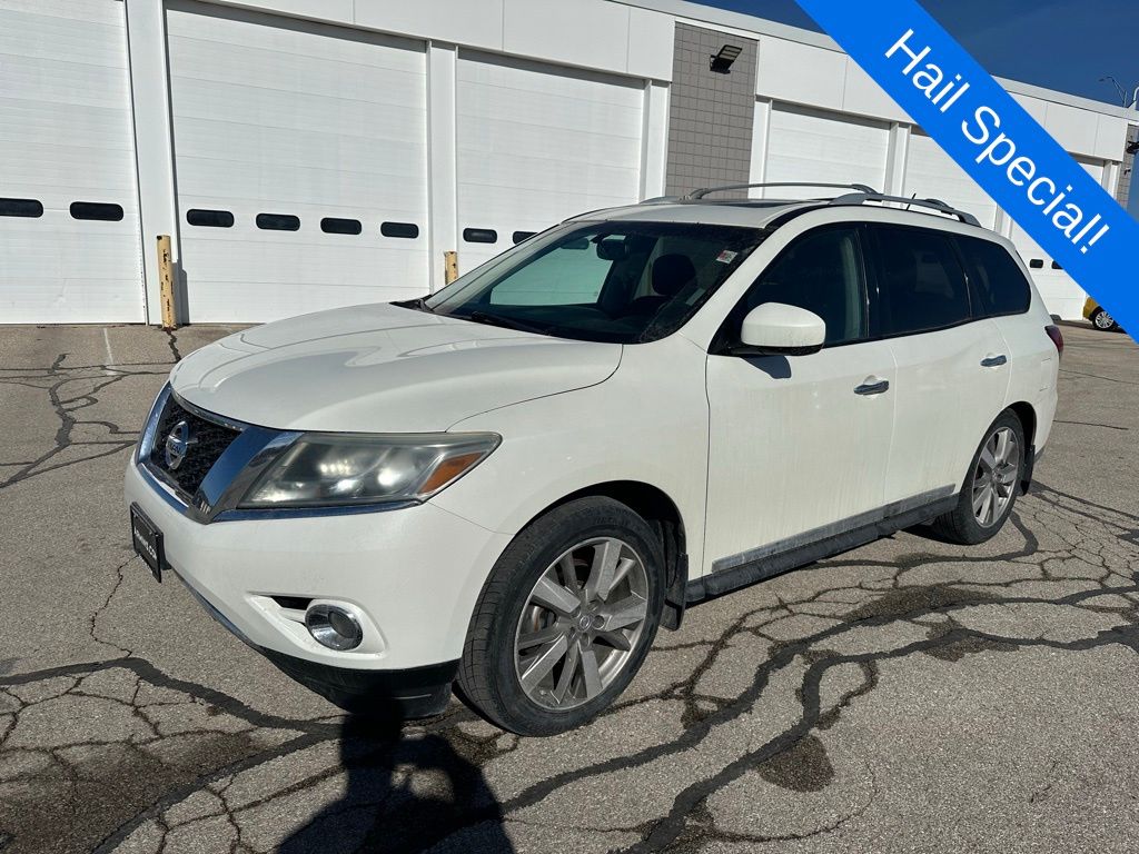 Pearl White 2015 Nissan Pathfinder SUV / Crossover Four-Wheel Drive Continuously Variable Transmission