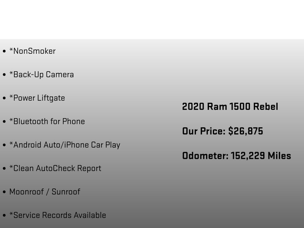 2020 Ram 1500 Rebel Gray at Luther Ford