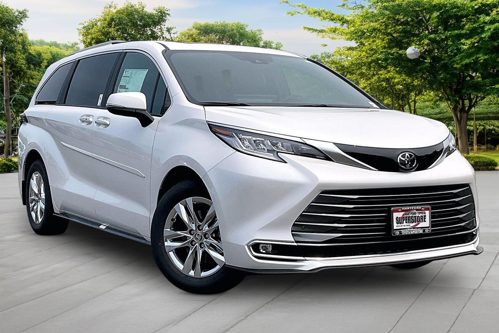 White 2026 Toyota Sienna Minivan Front-Wheel Drive Continuously Variable Transmission