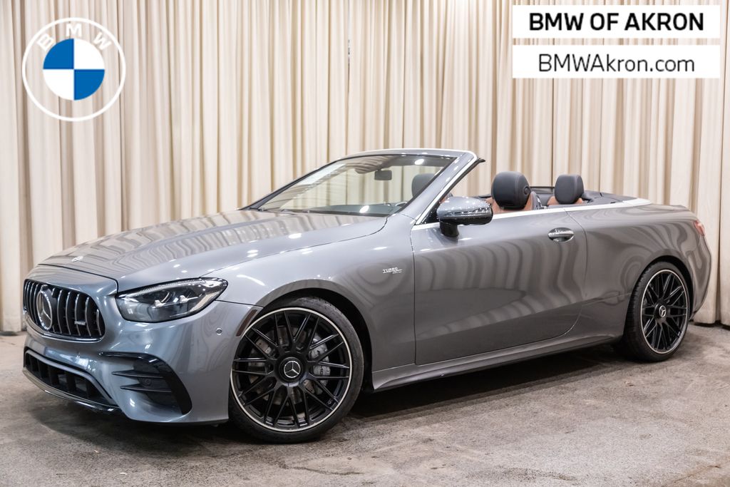 Graphite Gray Metallic 2022 Mercedes-Benz E-Class AMG E 53 Cabriolet 4MATIC Convertible All-Wheel Drive 9-Speed Automatic