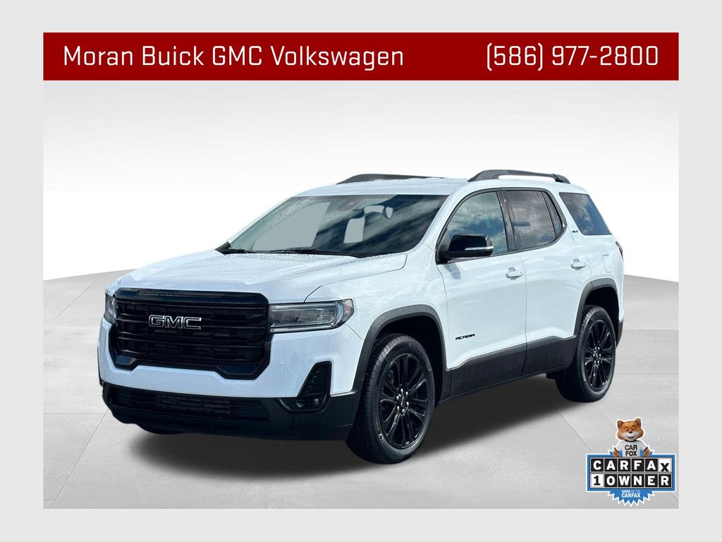 Summit White 2023 GMC Acadia SLT AWD SUV / Crossover Four-Wheel Drive 9-Speed Automatic