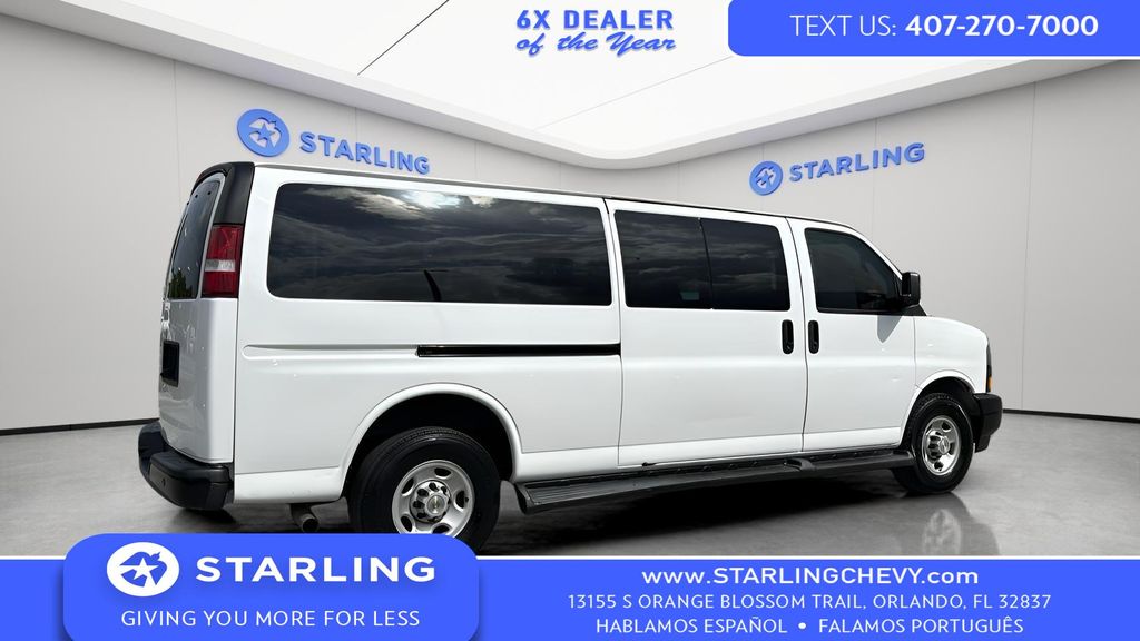 Summit White 2023 Chevrolet Express 3500 LS Extended RWD Van Rear-Wheel Drive 8-Speed Automatic Overdrive