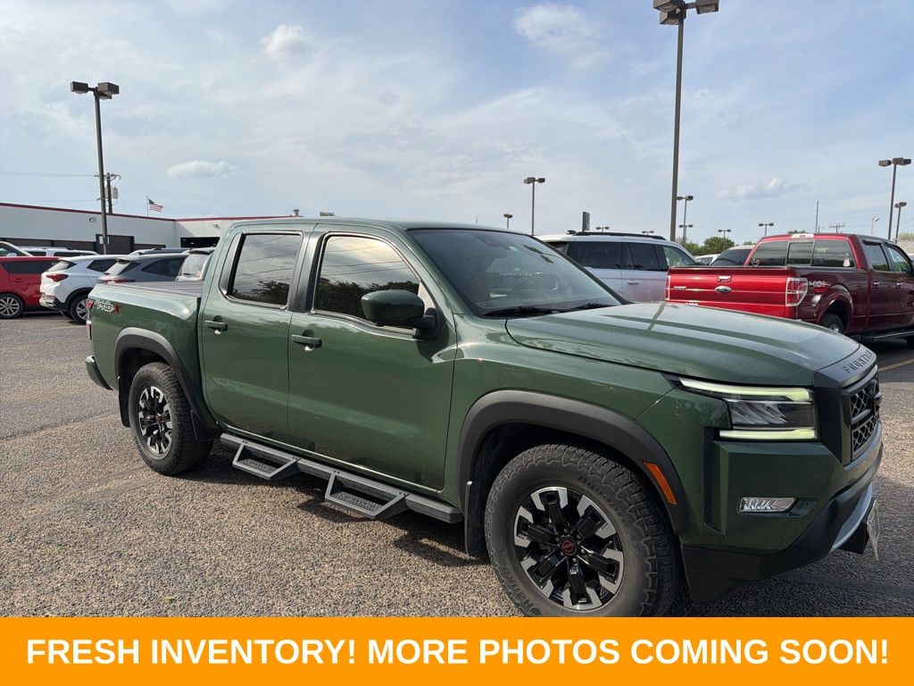 Tactical Green Metallic 2023 Nissan Frontier PRO-X Crew Cab RWD Pickup Truck 4X2 9-Speed Automatic